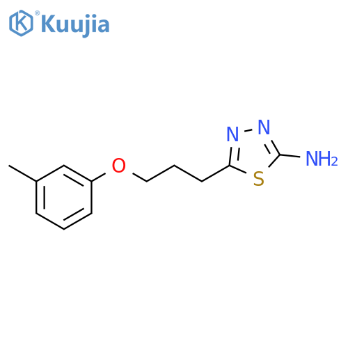 1,3,4-Thiadiazol-2-amine, 5-[3-(3-methylphenoxy)propyl]- structure