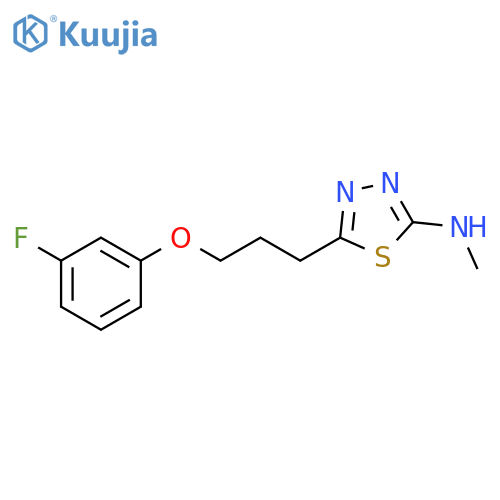1,3,4-Thiadiazol-2-amine, 5-[3-(3-fluorophenoxy)propyl]-N-methyl- structure