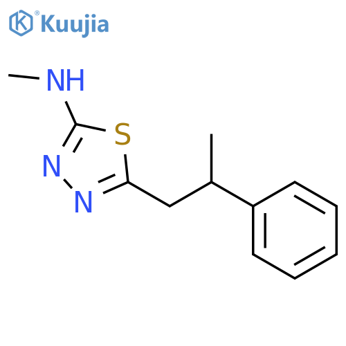 1,3,4-Thiadiazol-2-amine, N-methyl-5-(2-phenylpropyl)- structure