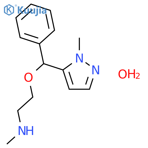 Ethanamine, N-methyl-2-[(1-methyl-1H-pyrazol-5-yl)phenylmethoxy]-,hydrate structure