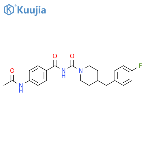 1-Piperidinecarboxamide,N-[4-(acetylamino)benzoyl]-4-[(4-fluorophenyl)methyl]- structure