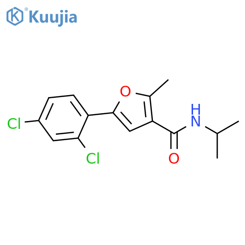 5-(2,4-dichlorophenyl)-2-methyl-N-(propan-2-yl)furan-3-carboxamide structure