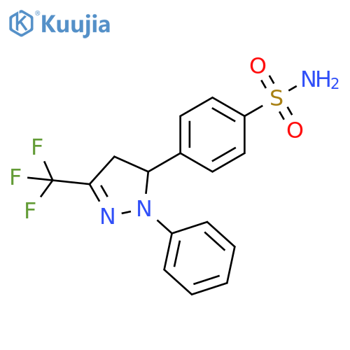 Benzenesulfonamide,4-[4,5-dihydro-1-phenyl-3-(trifluoromethyl)-1H-pyrazol-5-yl]- structure