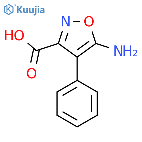 5-amino-4-phenyl-1,2-oxazole-3-carboxylic acid structure