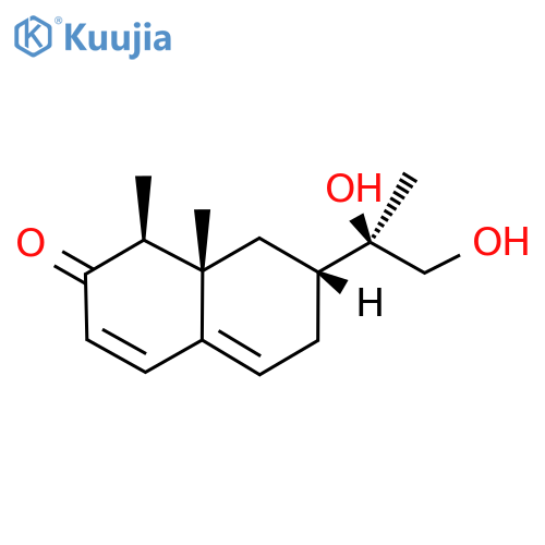 2(1H)-Naphthalenone, 7-[(1R)-1,2-dihydroxy-1-methylethyl]-6,7,8,8a-tetrahydro-1,8a-dimethyl-, (1S,7R,8aS)- structure