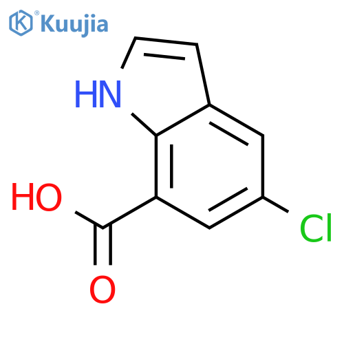 5-chloro-1H-Indole-7-carboxylic acid structure