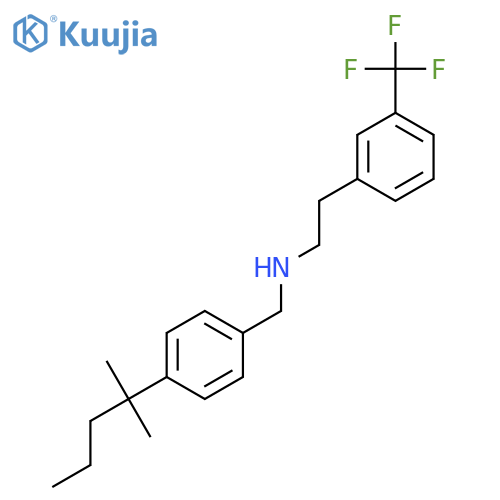Benzeneethanamine,N-[[4-(1,1-dimethylbutyl)phenyl]methyl]-3-(trifluoromethyl)- structure