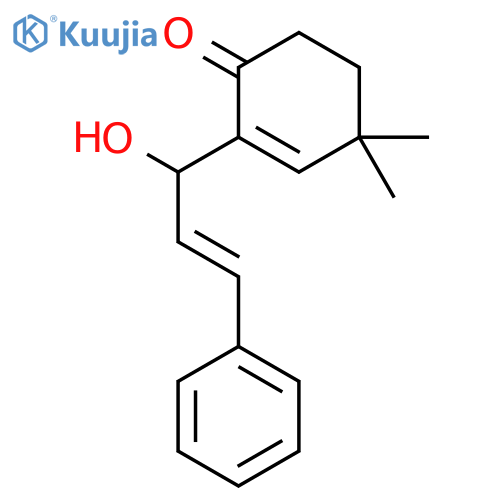 2-Cyclohexen-1-one, 2-(1-hydroxy-3-phenyl-2-propenyl)-4,4-dimethyl- structure