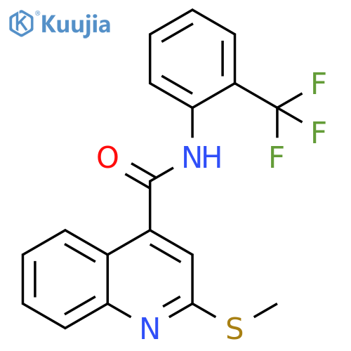 2-(Methylthio)-N-[2-(trifluoromethyl)phenyl]-4-quinolinecarboxamide structure
