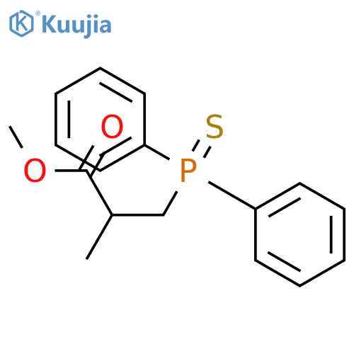 Propanoic acid, 3-(diphenylphosphinothioyl)-2-methyl-, methyl ester structure