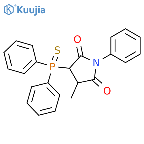 2,5-Pyrrolidinedione, 3-(diphenylphosphinothioyl)-4-methyl-1-phenyl- structure
