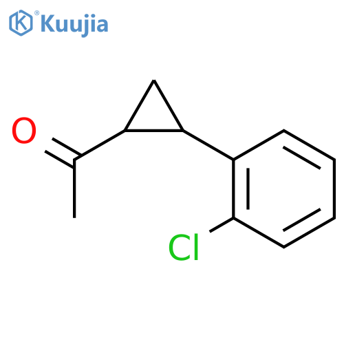 1-2-(2-chlorophenyl)cyclopropylethan-1-one structure