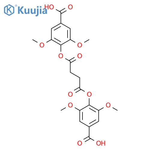 Butanedioic acid, bis(4-carboxy-2,6-dimethoxyphenyl) ester structure