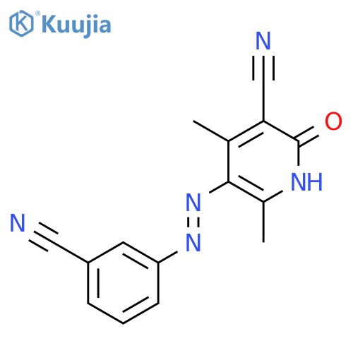 3-Pyridinecarbonitrile,5-[(3-cyanophenyl)azo]-1,2-dihydro-4,6-dimethyl-2-oxo- structure