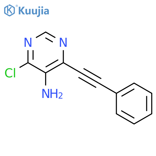 4-Chloro-6-(phenylethynyl)pyrimidin-5-amine structure