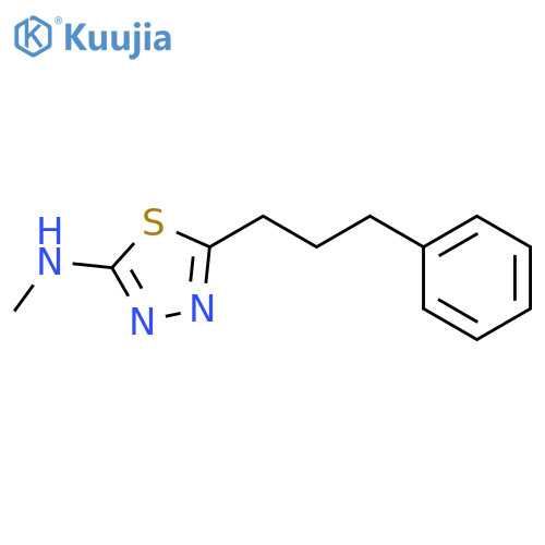 1,3,4-Thiadiazol-2-amine, N-methyl-5-(3-phenylpropyl)- structure