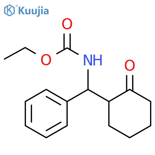 ethyl N-[(2-oxocyclohexyl)(phenyl)methyl]carbamate structure