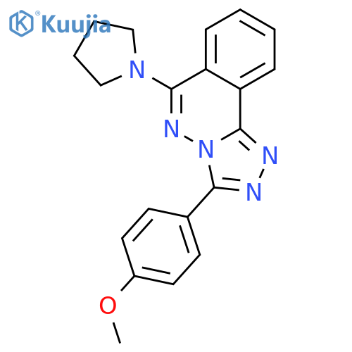 1,2,4-Triazolo[3,4-a]phthalazine, 3-(4-methoxyphenyl)-6-(1-pyrrolidinyl)- structure