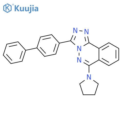 1,2,4-Triazolo[3,4-a]phthalazine,3-[1,1'-biphenyl]-4-yl-6-(1-pyrrolidinyl)- structure