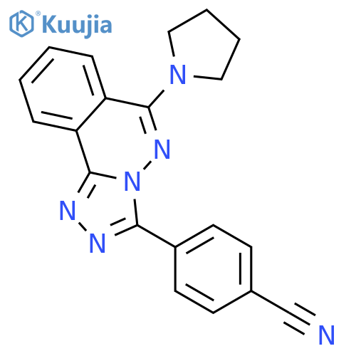 Benzonitrile,4-[6-(1-pyrrolidinyl)-1,2,4-triazolo[3,4-a]phthalazin-3-yl]- structure