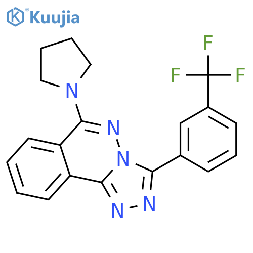 6-pyrrolidin-1-yl-3-[3-(trifluoromethyl)phenyl][1,2,4]triazolo[3,4-a]phthalazine structure