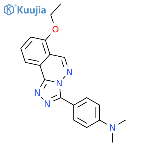 4-(7-ethoxy[1,2,4]triazolo[3,4-a]phthalazin-3-yl)-N,N-dimethylaniline structure