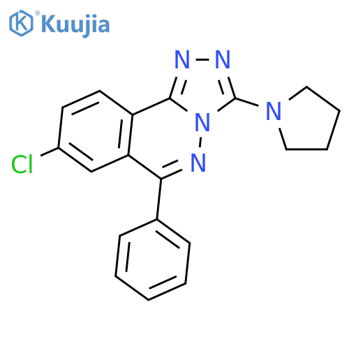 1,2,4-Triazolo[3,4-a]phthalazine,8-chloro-6-phenyl-3-(1-pyrrolidinyl)- structure