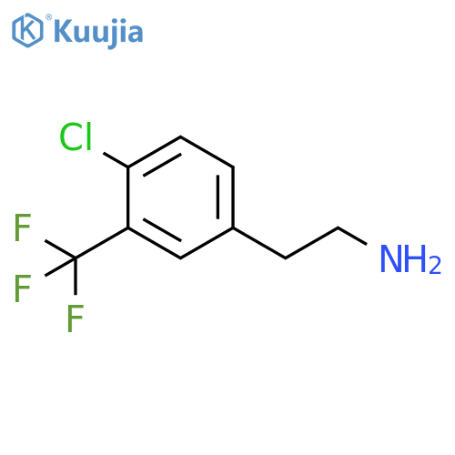 2-4-chloro-3-(trifluoromethyl)phenylethan-1-amine structure