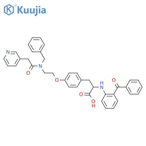 L-Tyrosine,N-(2-benzoylphenyl)-O-[2-[(phenylmethyl)(3-pyridinylacetyl)amino]ethyl]- structure