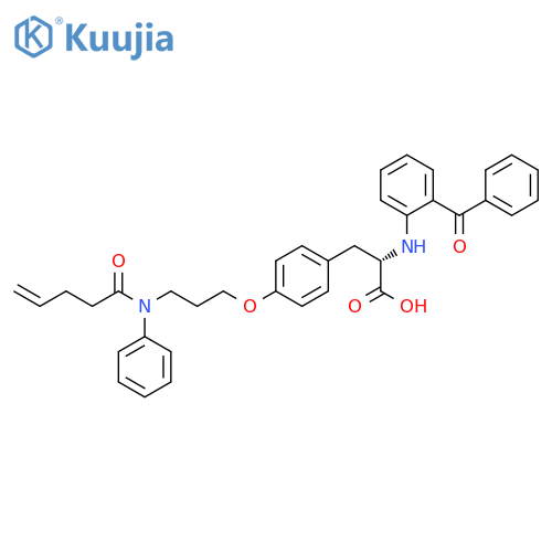 L-Tyrosine,N-(2-benzoylphenyl)-O-[3-[(1-oxo-4-pentenyl)phenylamino]propyl]- structure