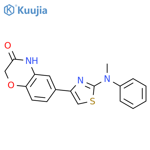2H-1,4-Benzoxazin-3(4H)-one, 6-[2-(methylphenylamino)-4-thiazolyl]- structure