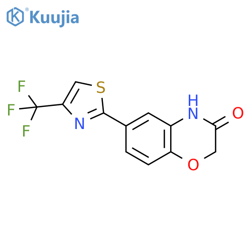 2H-1,4-Benzoxazin-3(4H)-one, 6-[4-(trifluoromethyl)-2-thiazolyl]- structure