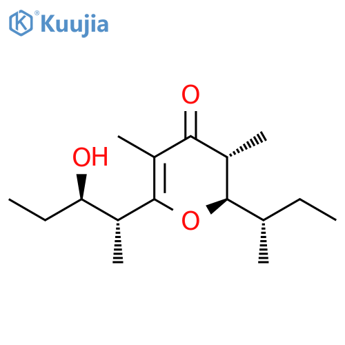 4H-Pyran-4-one,2,3-dihydro-6-[(1R,2R)-2-hydroxy-1-methylbutyl]-3,5-dimethyl-2-[(1S)-1-methylpropyl]-, (2R,3R)- structure