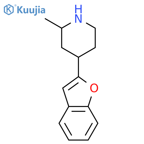 Piperidine, 4-(2-benzofuranyl)-2-methyl- structure