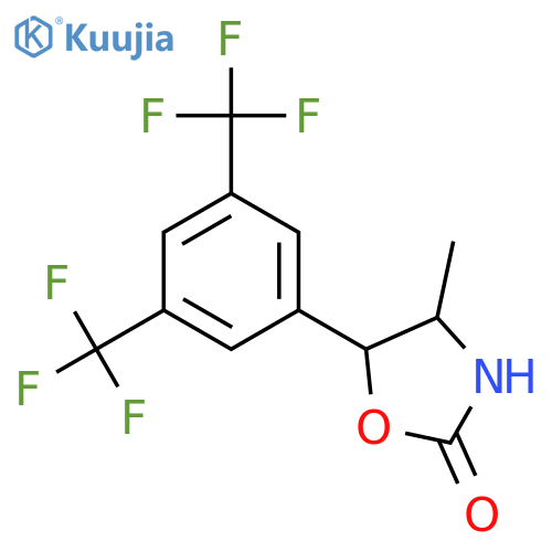 (4R,5S)-5-[3,5-bis(trifluoromethyl)phenyl]-4-methyl-oxazolidin-2-one structure