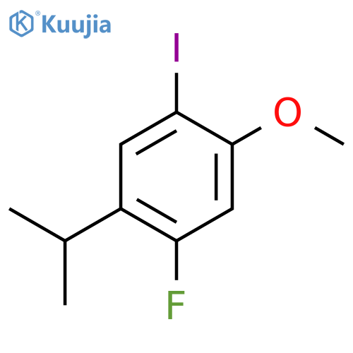 1-fluoro-4-iodo-5-methoxy-2-(propan-2-yl)benzene structure