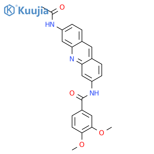 Benzamide, N-[6-(acetylamino)-3-acridinyl]-3,4-dimethoxy- structure