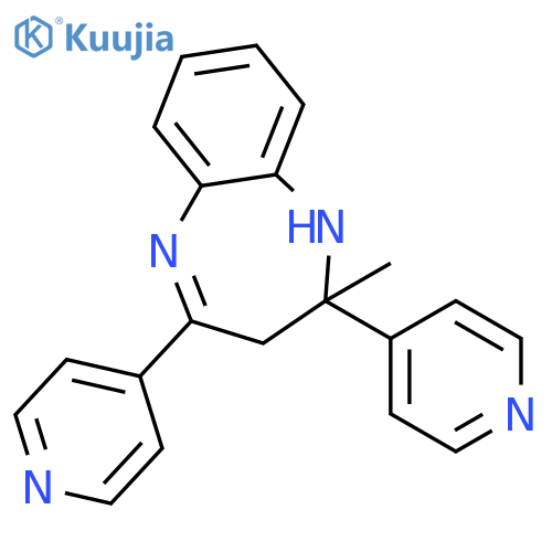 1H-1,5-BENZODIAZEPINE, 2,3-DIHYDRO-2-METHYL-2,4-DI-4-PYRIDINYL- structure