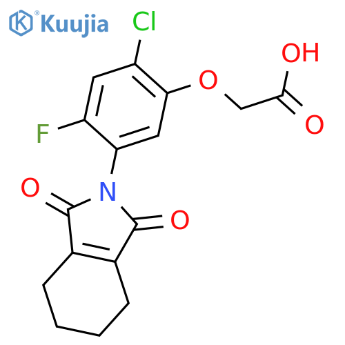 2-Chloro-5-(1,3-dioxo-1,3,4,5,6,7-hexahydro-2H-isoindol-2-yl)-4-fluorophenoxyacetic acid structure