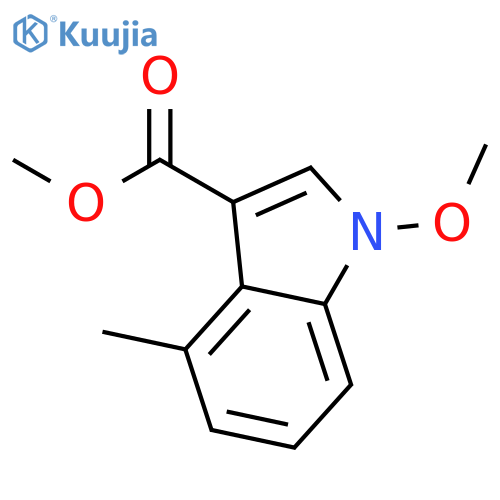 1H-Indole-3-carboxylic acid, 1-methoxy-4-methyl-, methyl ester structure