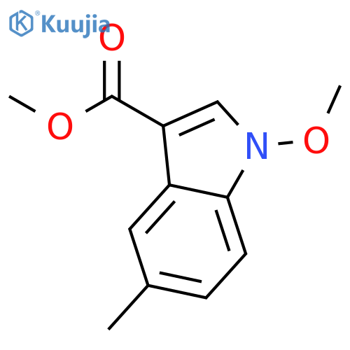 1H-Indole-3-carboxylic acid, 1-methoxy-5-methyl-, methyl ester structure