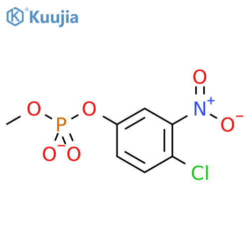 Phosphoric acid, mono(4-chloro-3-nitrophenyl) monomethyl ester structure
