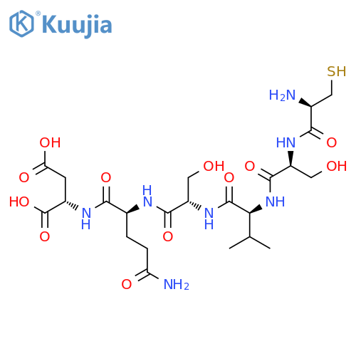 L-ASPARTIC ACID, L-CYSTEINYL-L-SERYL-L-VALYL-L-SERYL-L-GLUTAMINYL- structure