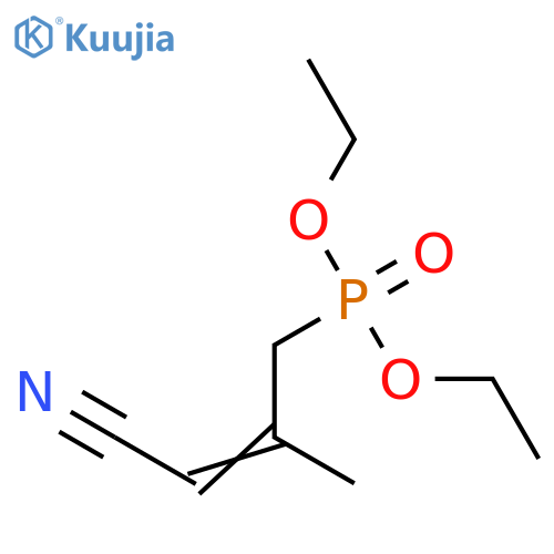 4-(Diethylphosphono)-3-methyl-2-butenenitrile, E/Z mixture structure