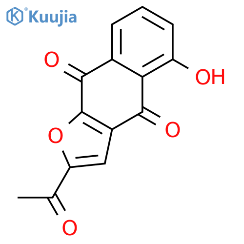 2-acetyl-5-hydroxy-naphtho[2,3-b]furan-4,9-dione structure