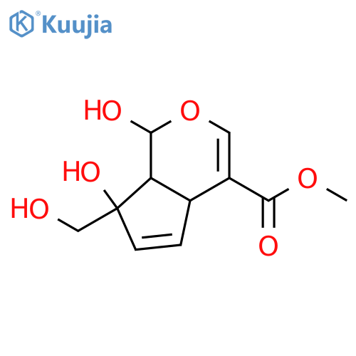 methyl (1R,4aS,7S,7aS)-1,7-dihydroxy-7-(hydroxymethyl)-1,4a,7,7a-tetrahydrocyclopenta[c]pyran-4-carboxylate structure