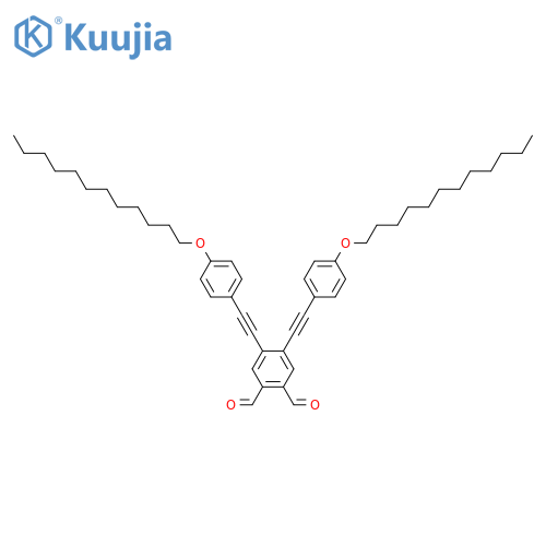 1,2-Benzenedicarboxaldehyde, 4,5-bis[[4-(dodecyloxy)phenyl]ethynyl]- structure