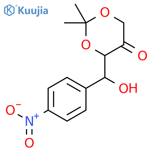1,3-Dioxan-5-one, 4-[hydroxy(4-nitrophenyl)methyl]-2,2-dimethyl- structure