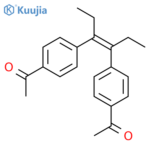 ETHANONE, 1,1'-[[(1E)-1,2-DIETHYL-1,2-ETHENEDIYL]DI-4,1-PHENYLENE]BIS- structure