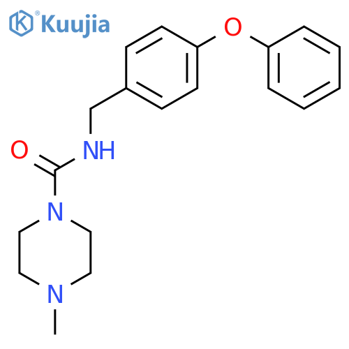 1-PIPERAZINECARBOXAMIDE, 4-METHYL-N-[(4-PHENOXYPHENYL)METHYL]- structure